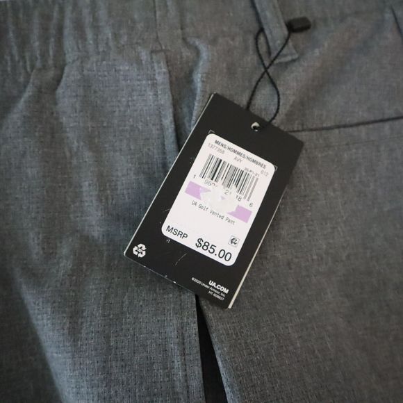 Under Armour 1377358 012 Men's Sz 38x32 Gray Straight Fit Vented Golf Pants $85 - Picture 4 of 8